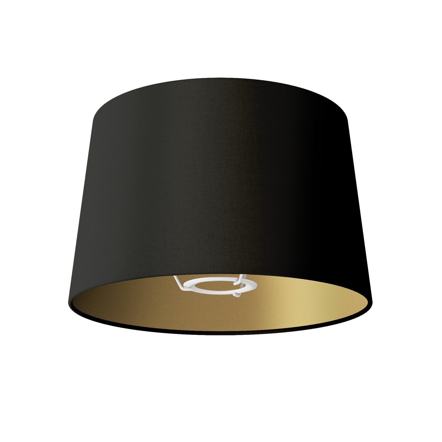Paralume Athena con attacco E27 per lampada da tavolo - Made in Italy - Cinette nero interno Oro