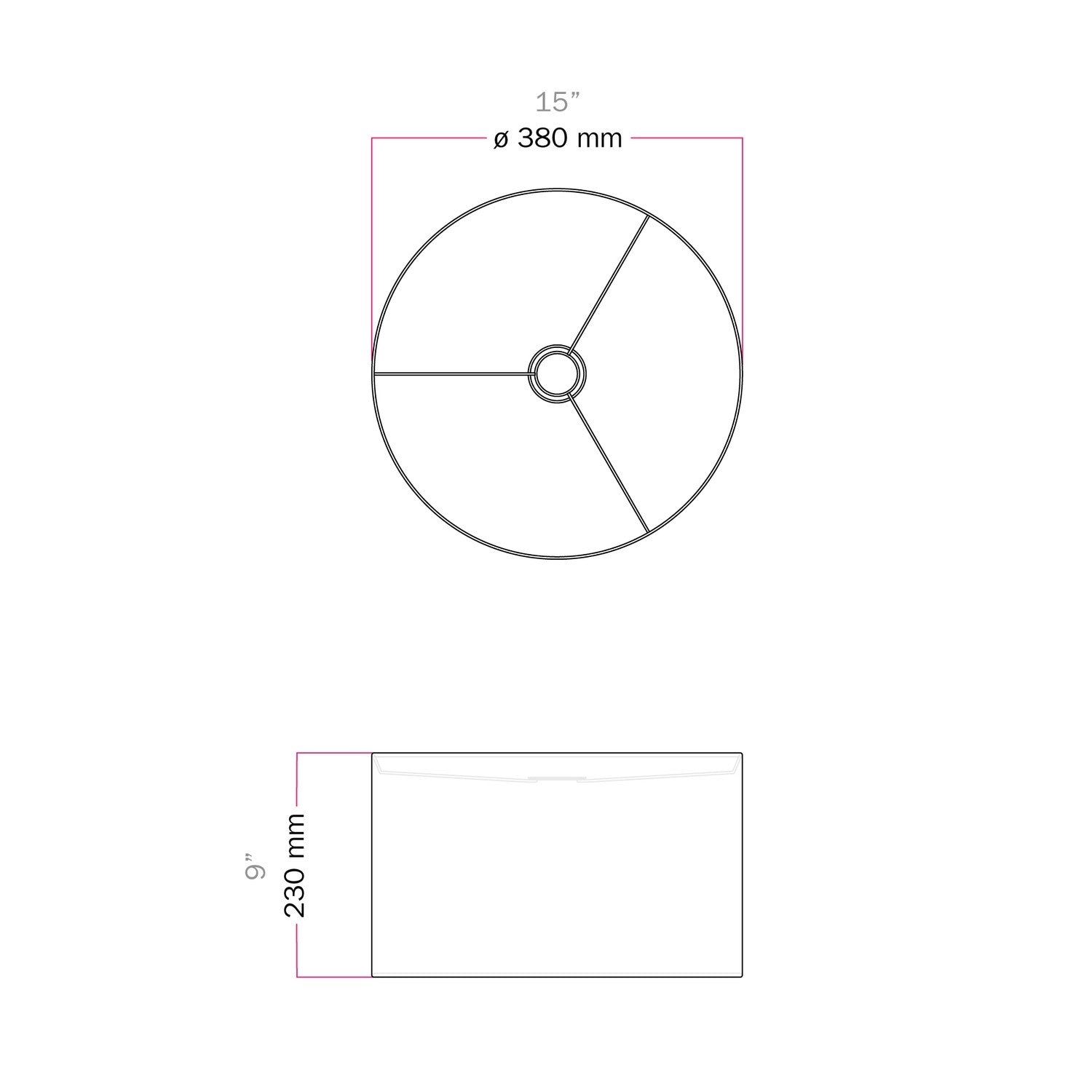 Paralume Cilindro L in tessuto con attacco E27 - Made in Italy - Lana Senape