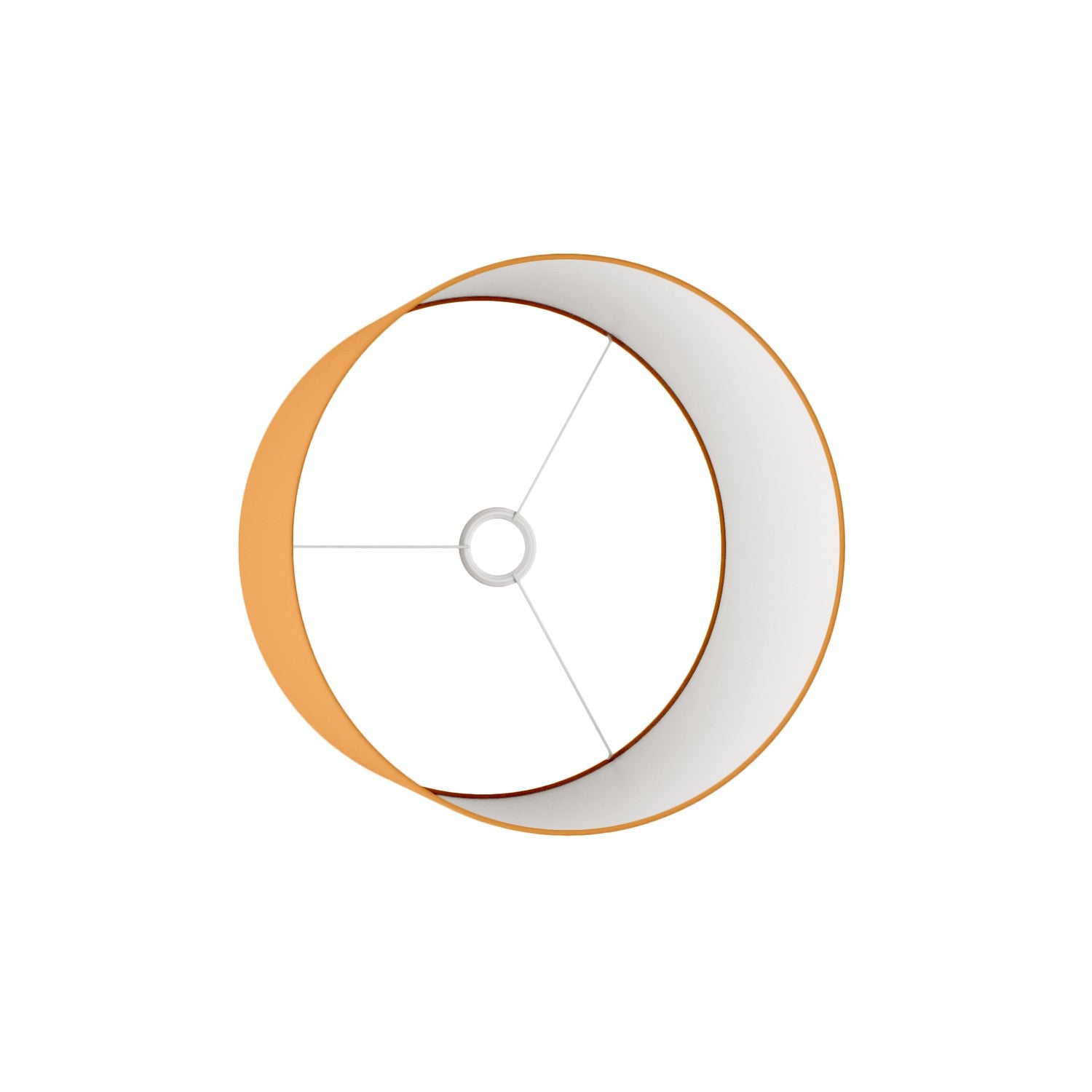 Paralume Cilindro L in tessuto con attacco E27 - Made in Italy - Teletta Mandarino