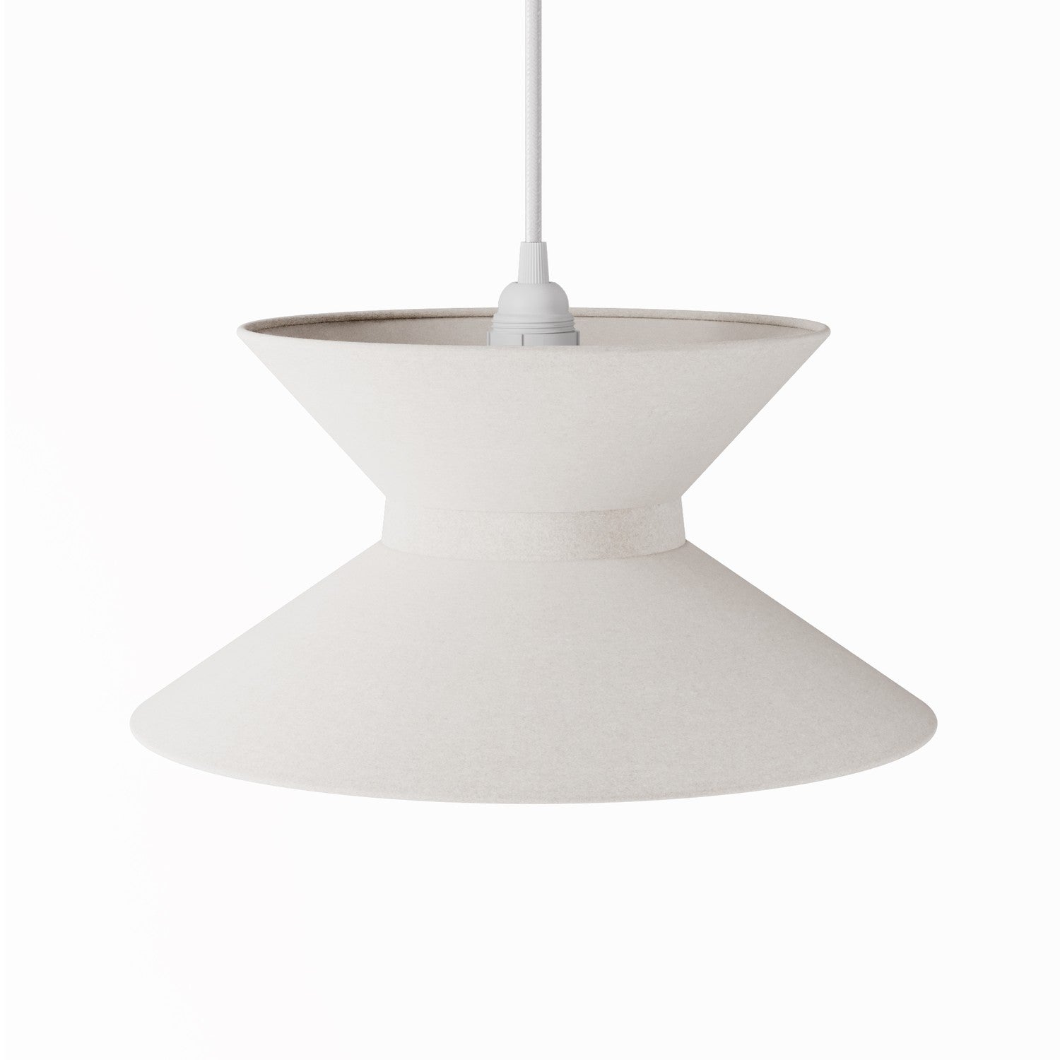 Paralume in tessuto Clessidra per lampada a sospensione - Lana Sabbia Lana sabbia