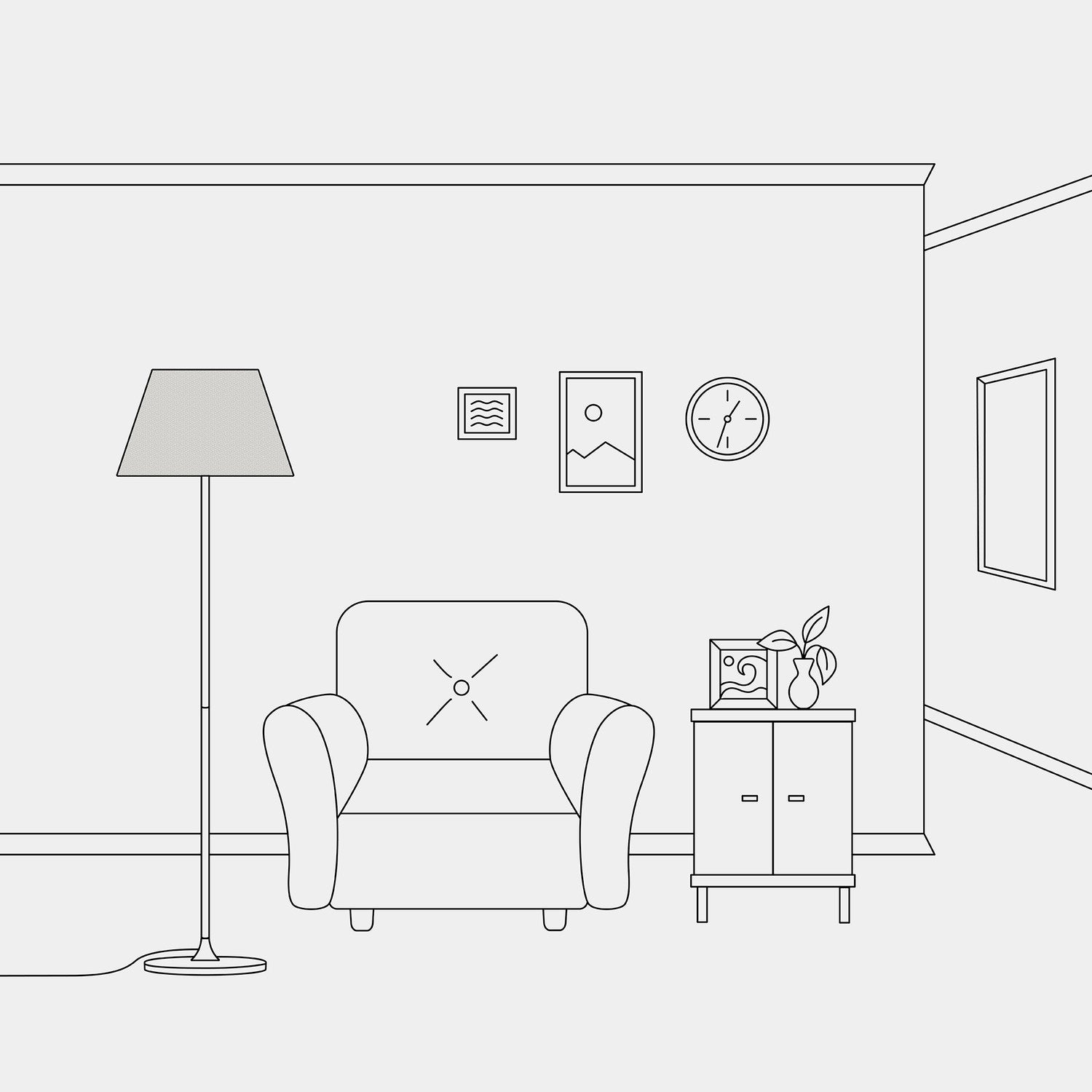 Paralume Impero M in tessuto per lampada da terra con attacco E27 - Made in Italy - Lana Grigio Chiaro