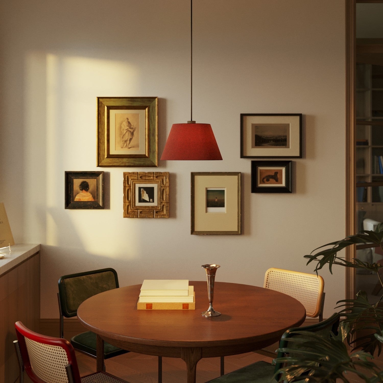 Paralume Impero M per sospensione con attacco E27 - Made in Italy - Lana Aragosta