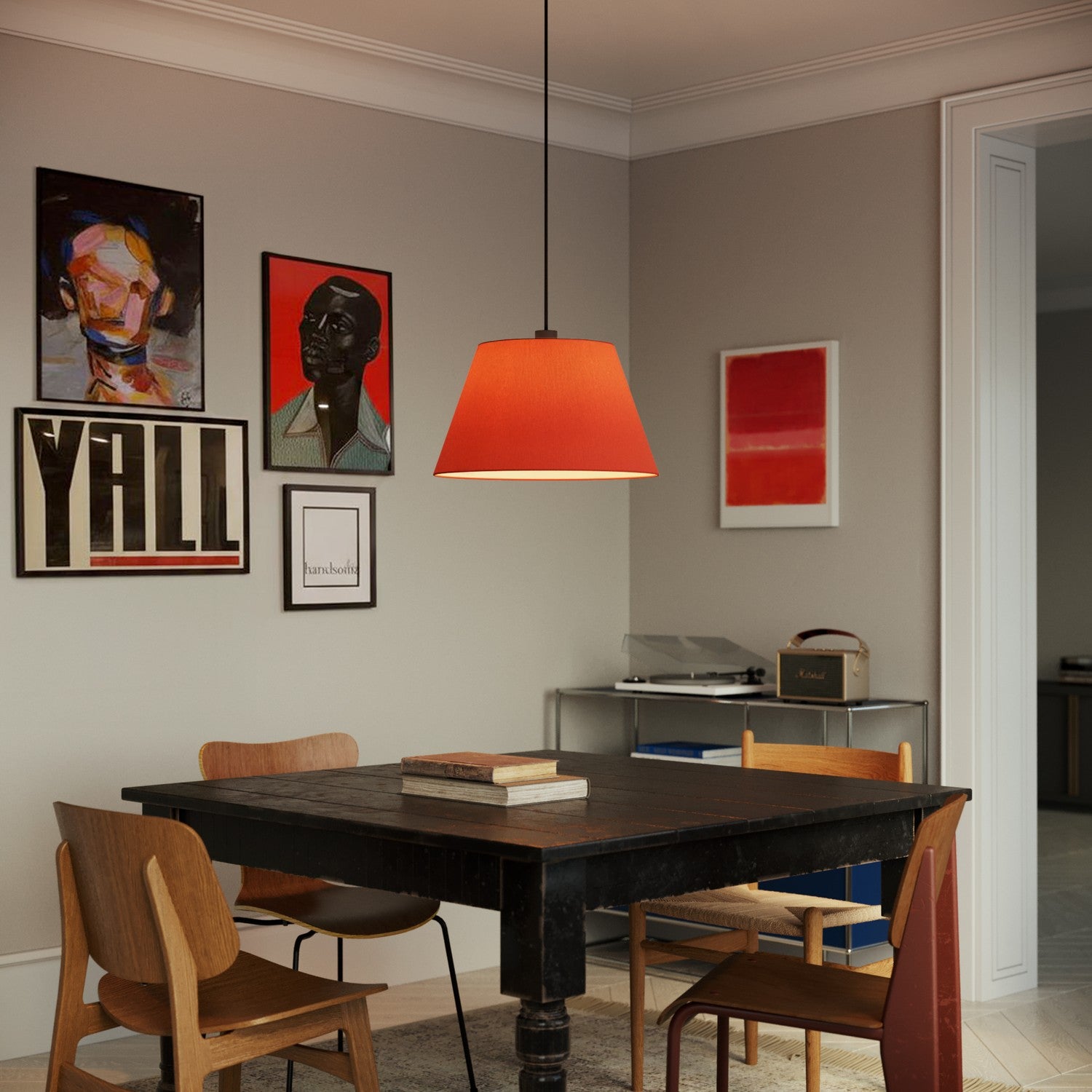 Paralume Impero L per sospensione con attacco E27 - Made in Italy - Cinette Aragosta