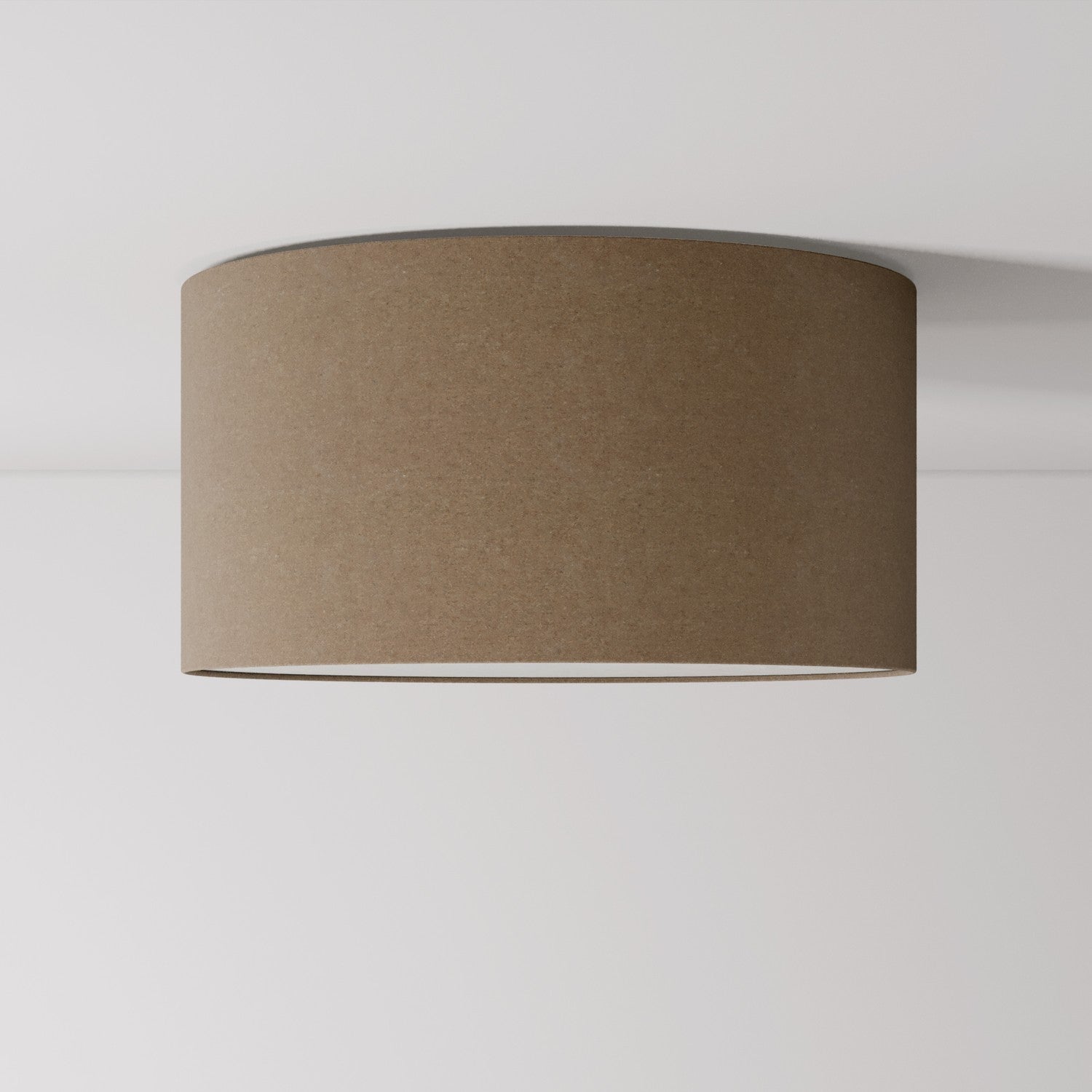 Plafoniera in tessuto Medium - Made in Italy - Lana Marrone