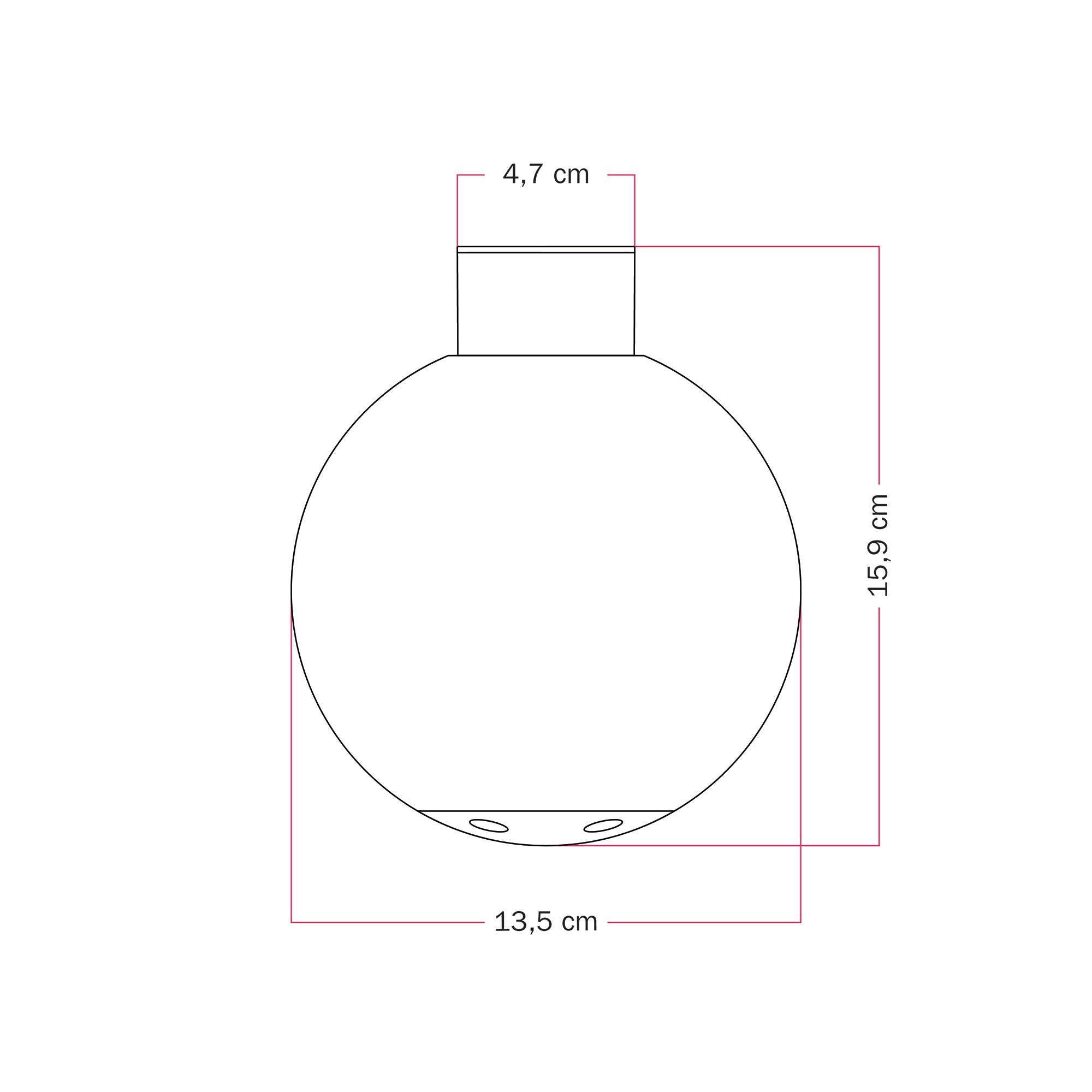 Applique da esterno IP44 Bianca e paralume a sfera infrangibile Unbreak-a-Ball - IO