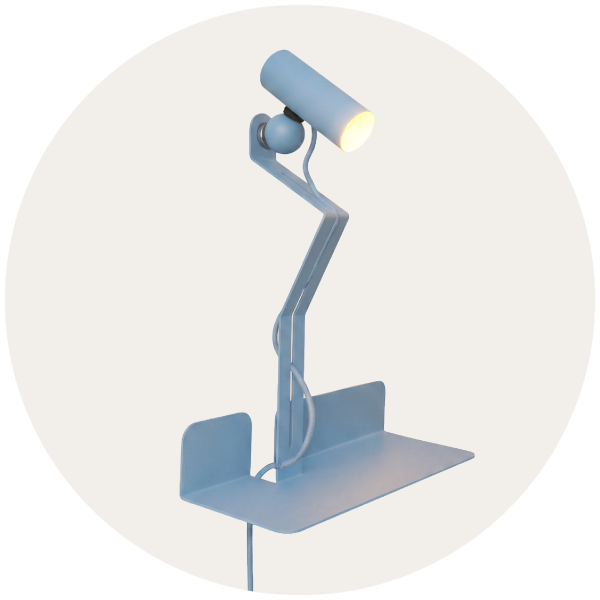 Lampy z półką