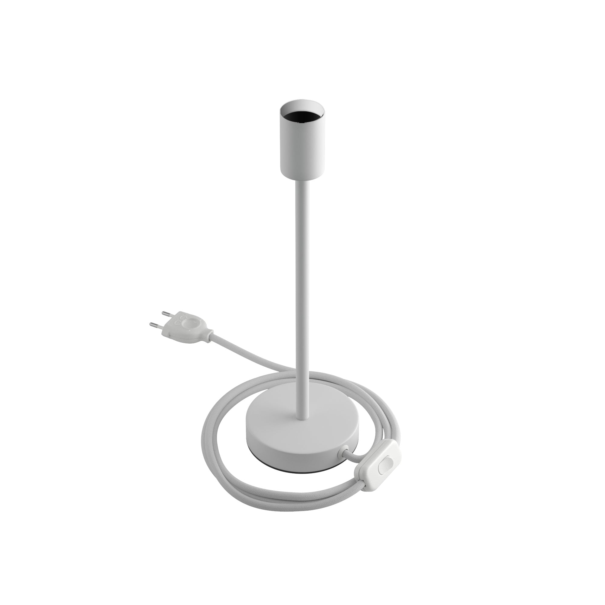 Alzaluce - Lampada da tavolo in metallo - Bianco opaco 30 cm