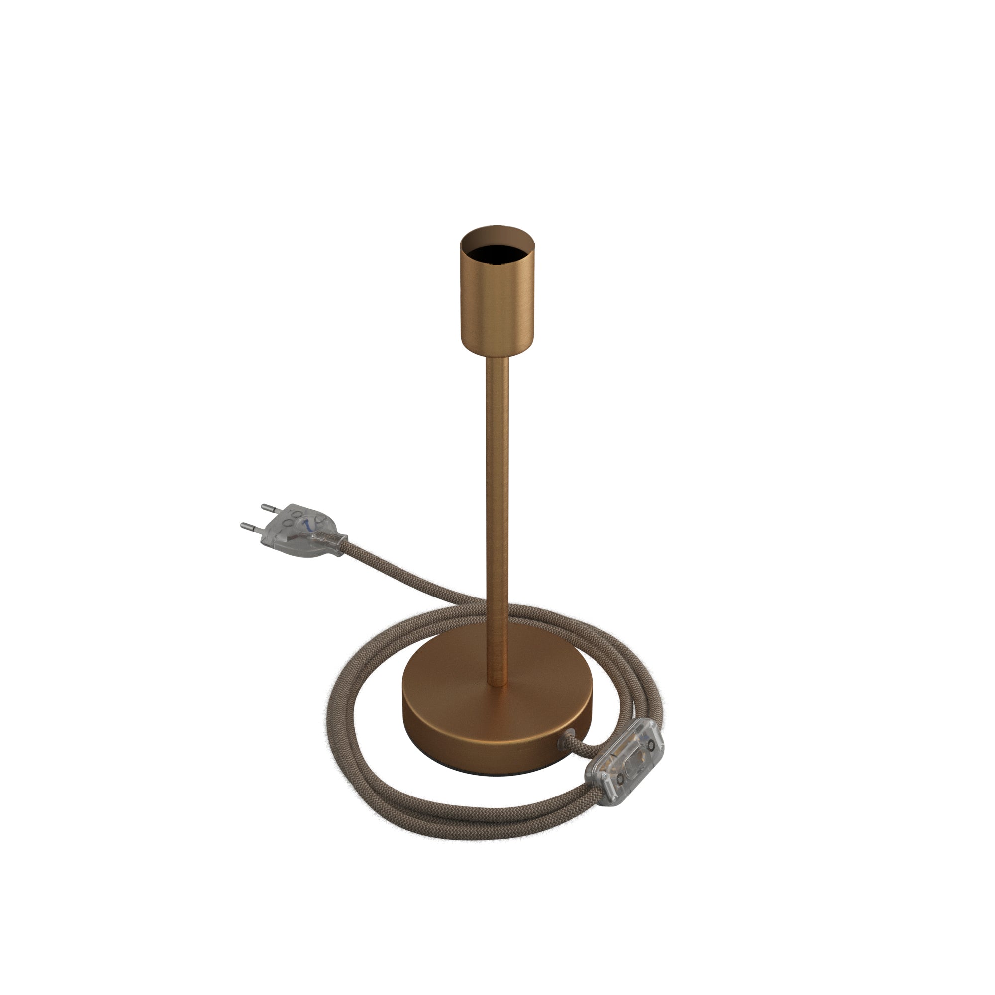 Alzaluce - Lampada da tavolo in metallo - Bronzo satinato 25 cm