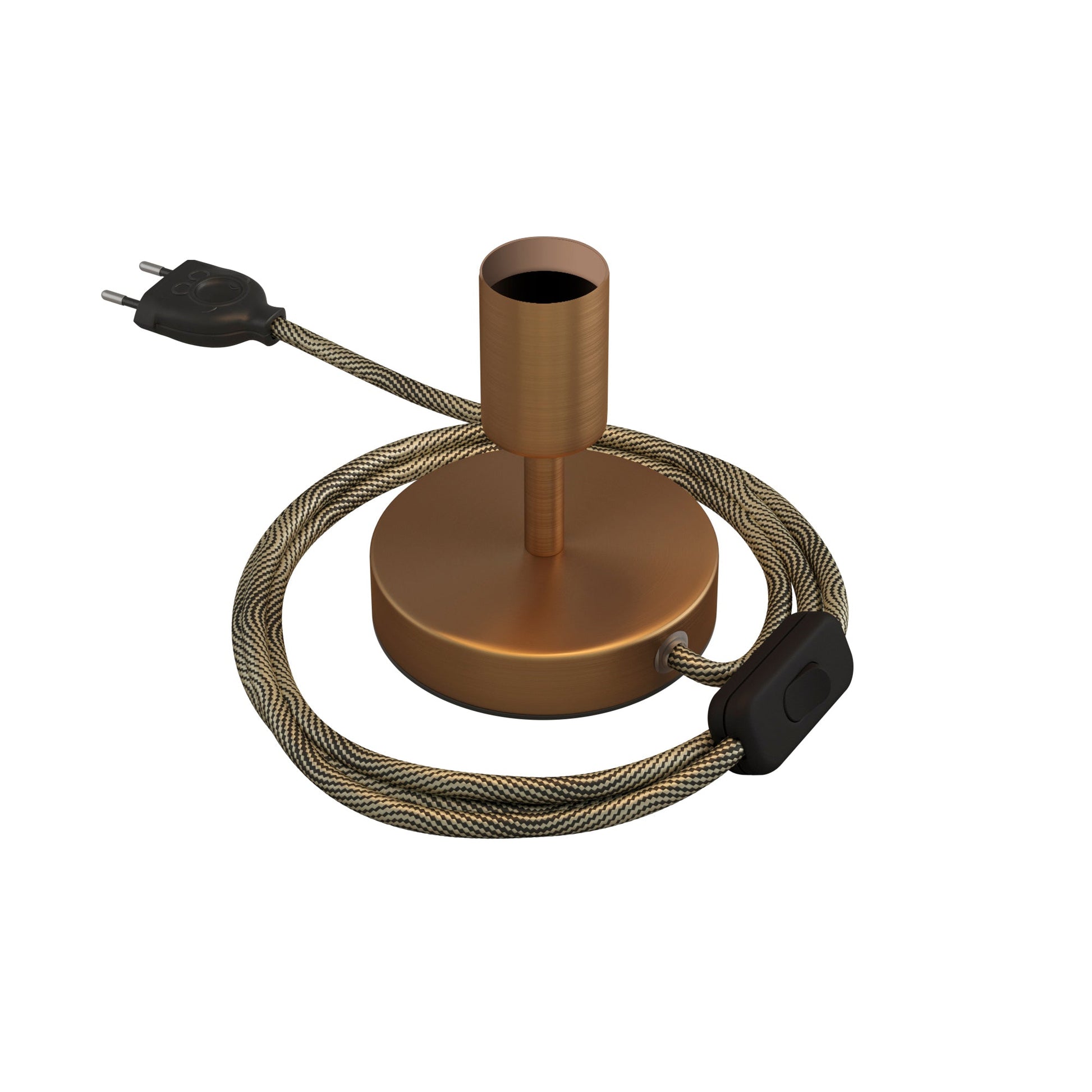 Alzaluce - Lampada da tavolo in metallo - Bronzo satinato 5 cm