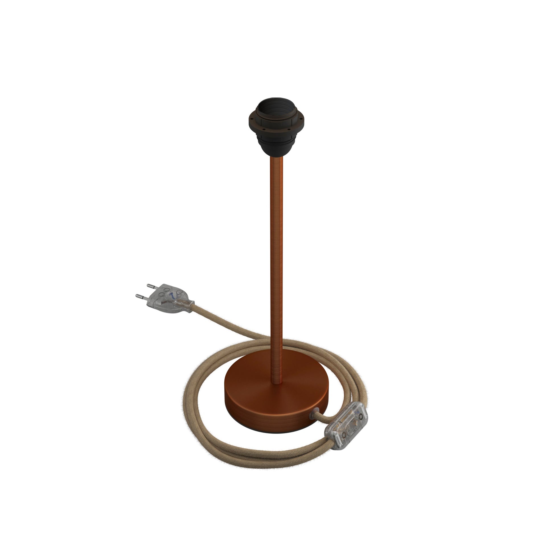 Alzaluce per paralume - Lampada da tavolo in metallo - Rame satinato 30 cm