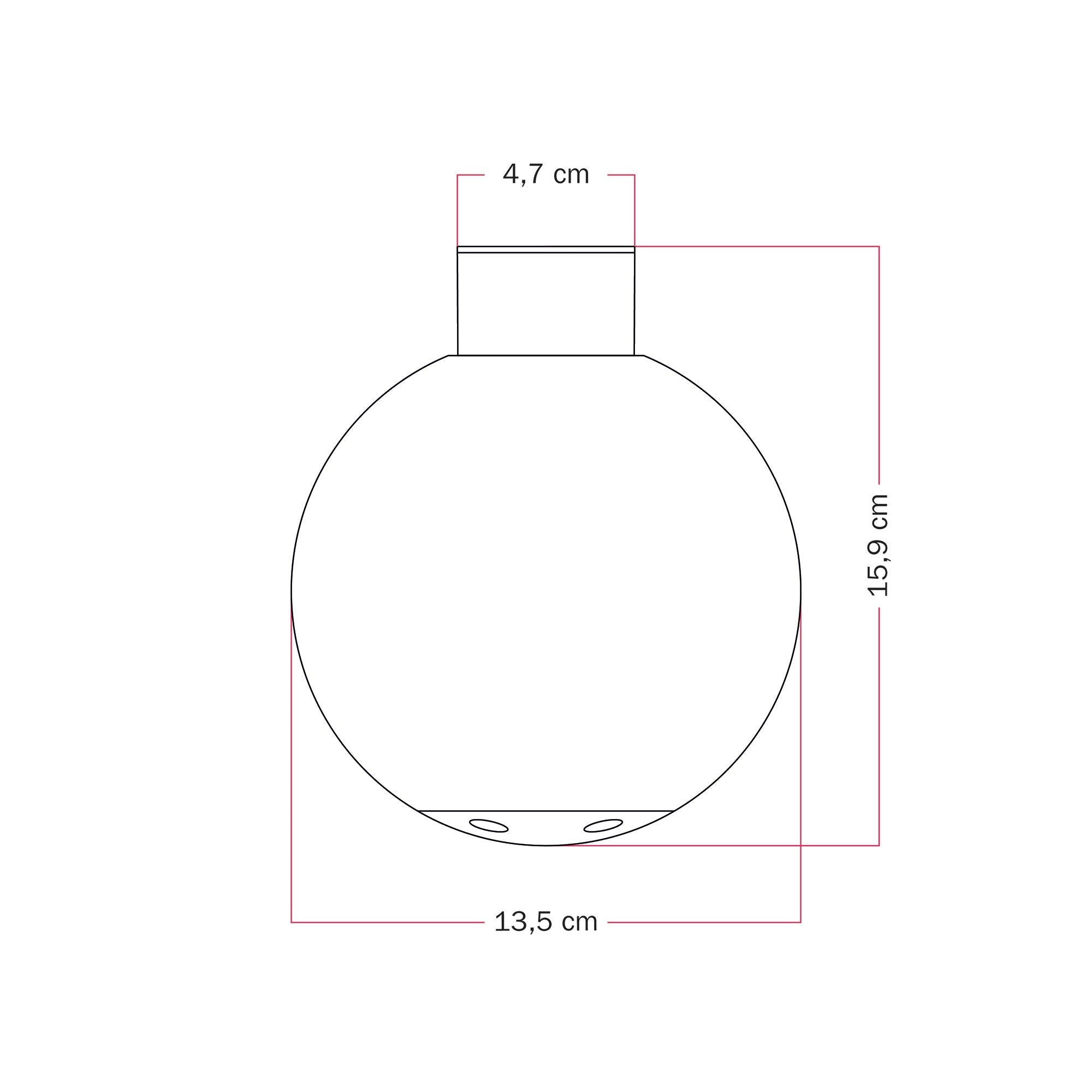 Applique da esterno IP44 Bianca e paralume a sfera infrangibile Unbreak-a-Ball - IO