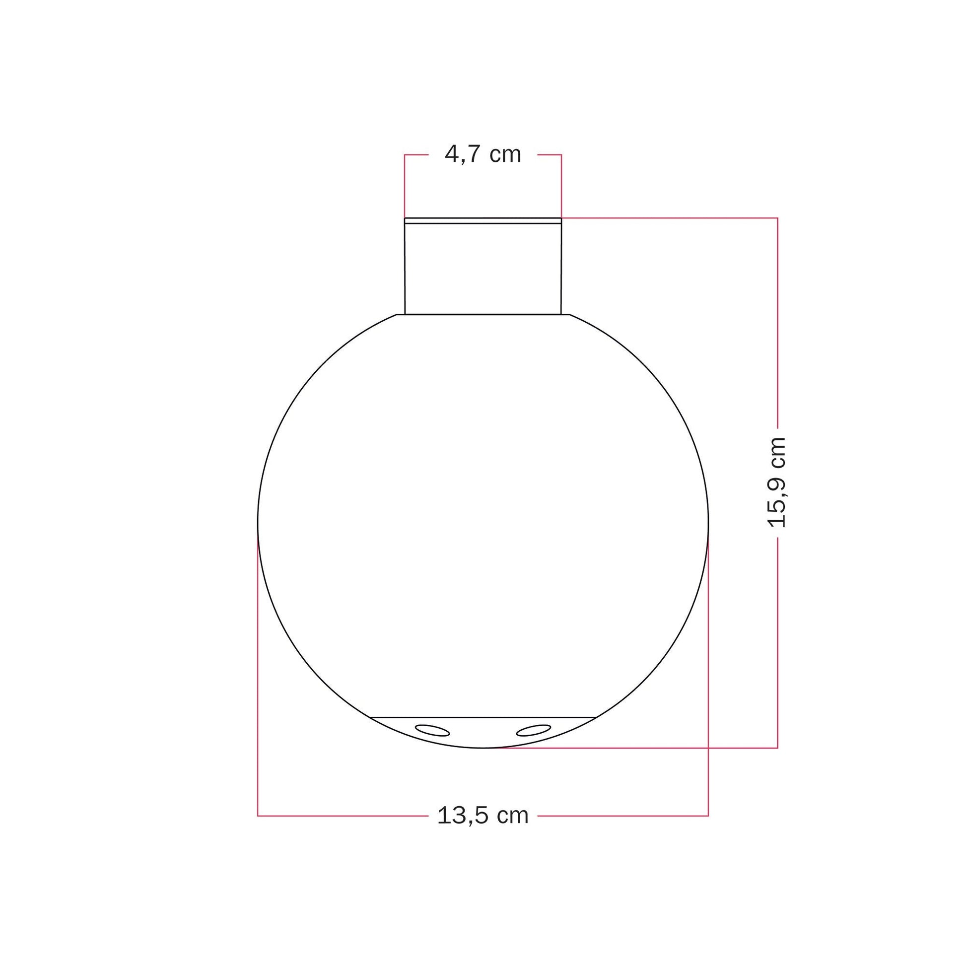 Applique da esterno IP44 Nera e paralume a sfera infrangibile Unbreak-a-Ball - IO
