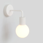 Applique da esterno Modulair IP65 con estensione a L e paralume a sfera infrangibile Unbreak-a-Ball - Bianco