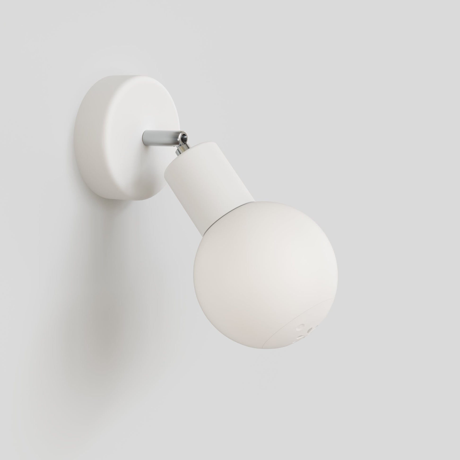 Applique da esterno Modulair IP65 con snodo regolabile e paralume a sfera infrangibile Unbreak-a-Ball - Bianco