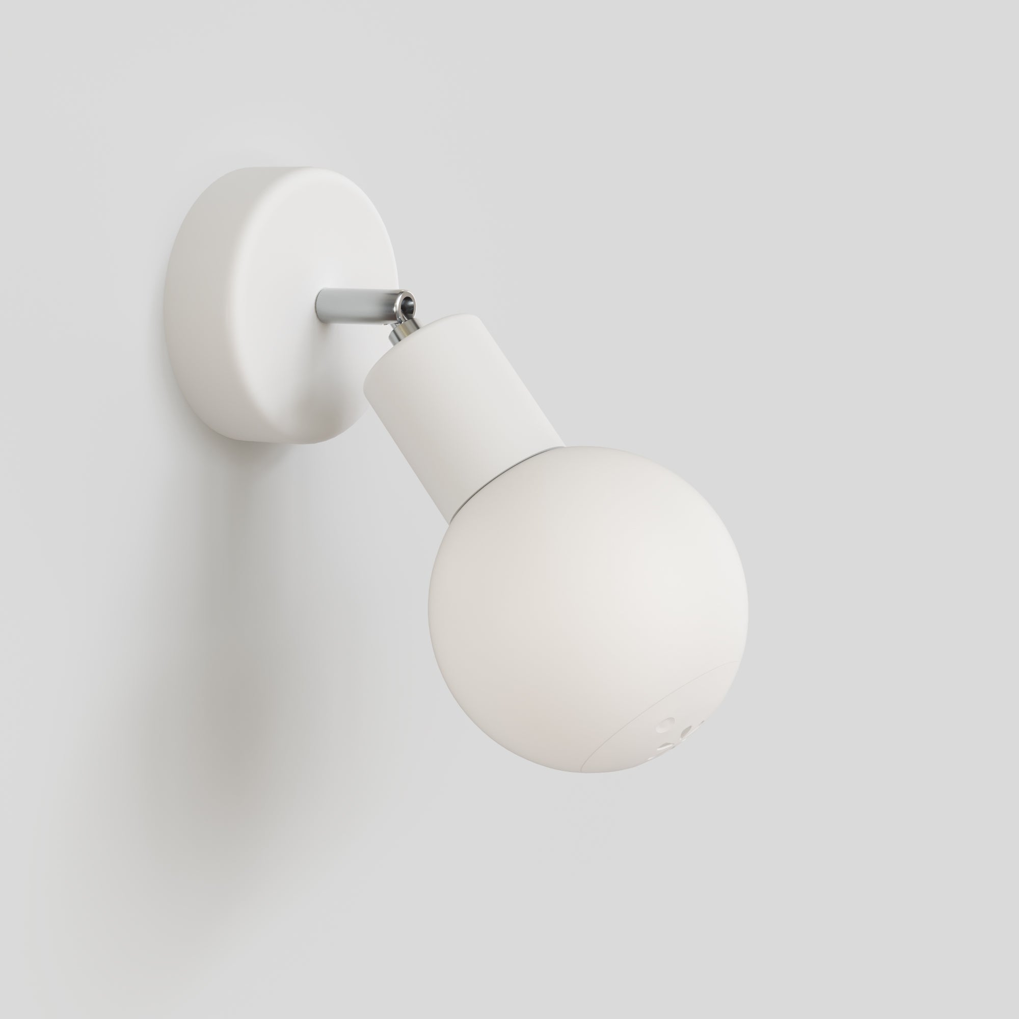 Applique da esterno Modulair IP65 con snodo regolabile e paralume a sfera infrangibile Unbreak-a-Ball - Bianco
