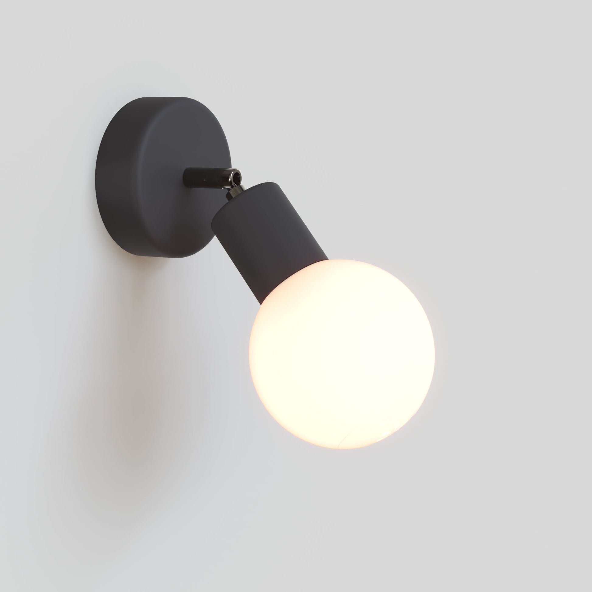 Applique da esterno Modulair IP65 con snodo regolabile e paralume a sfera infrangibile Unbreak-a-Ball - Nero