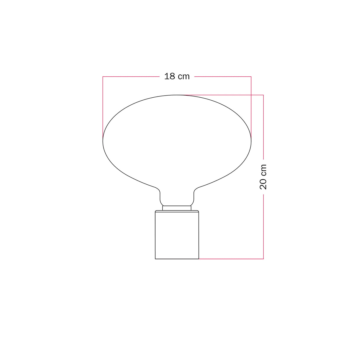 Applique in metallo con lampadina LED Ellipse effetto porcellana - Rame satinato