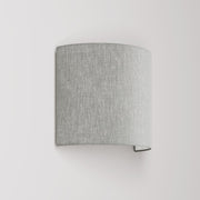 Applique Ventola con paralume in tessuto Camelot grigio chiaro - Made in Italy