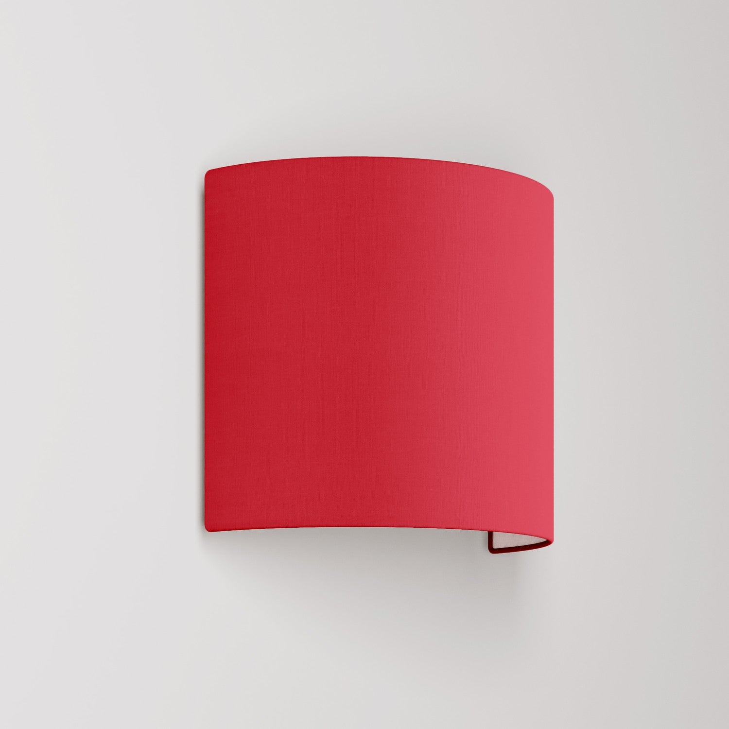 Applique Ventola con paralume in tessuto Teletta rosso - Made in Italy