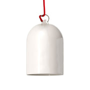 Campana Mini, paralume XS in ceramica per sospensione - Made in Italy - Bianco lucido