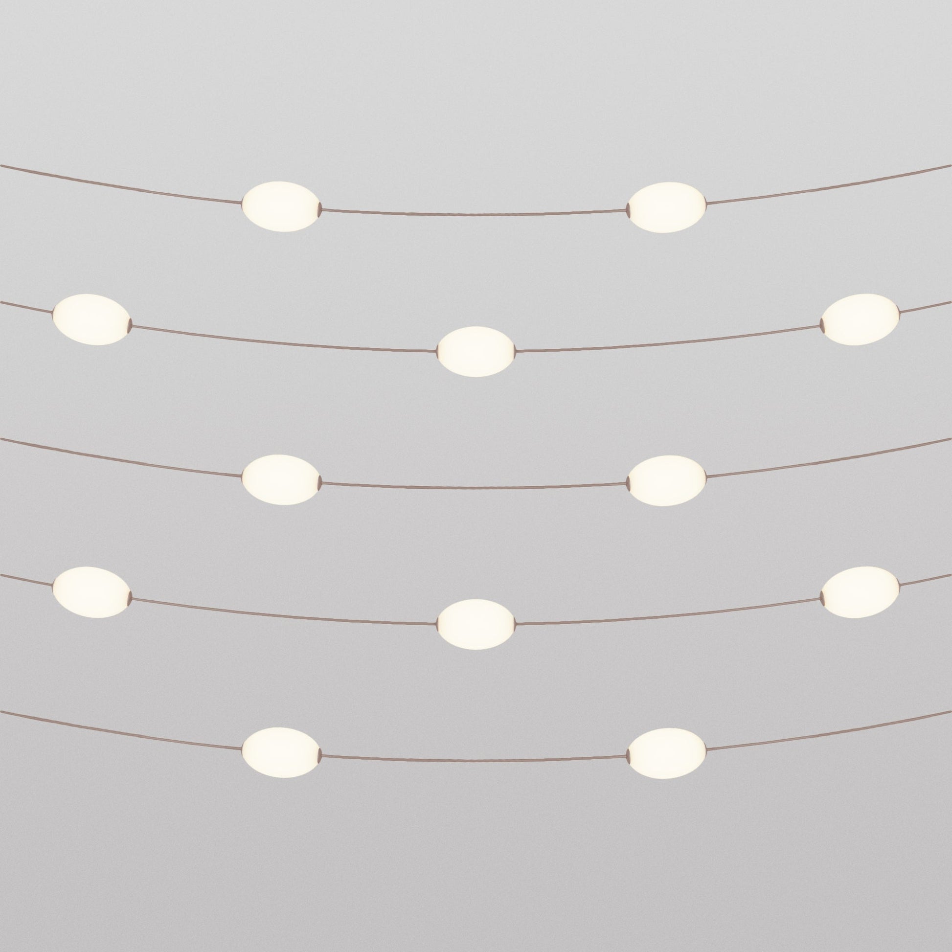Catena luminosa 12 punti luce da esterno IP67 Desert Brown - Marina12