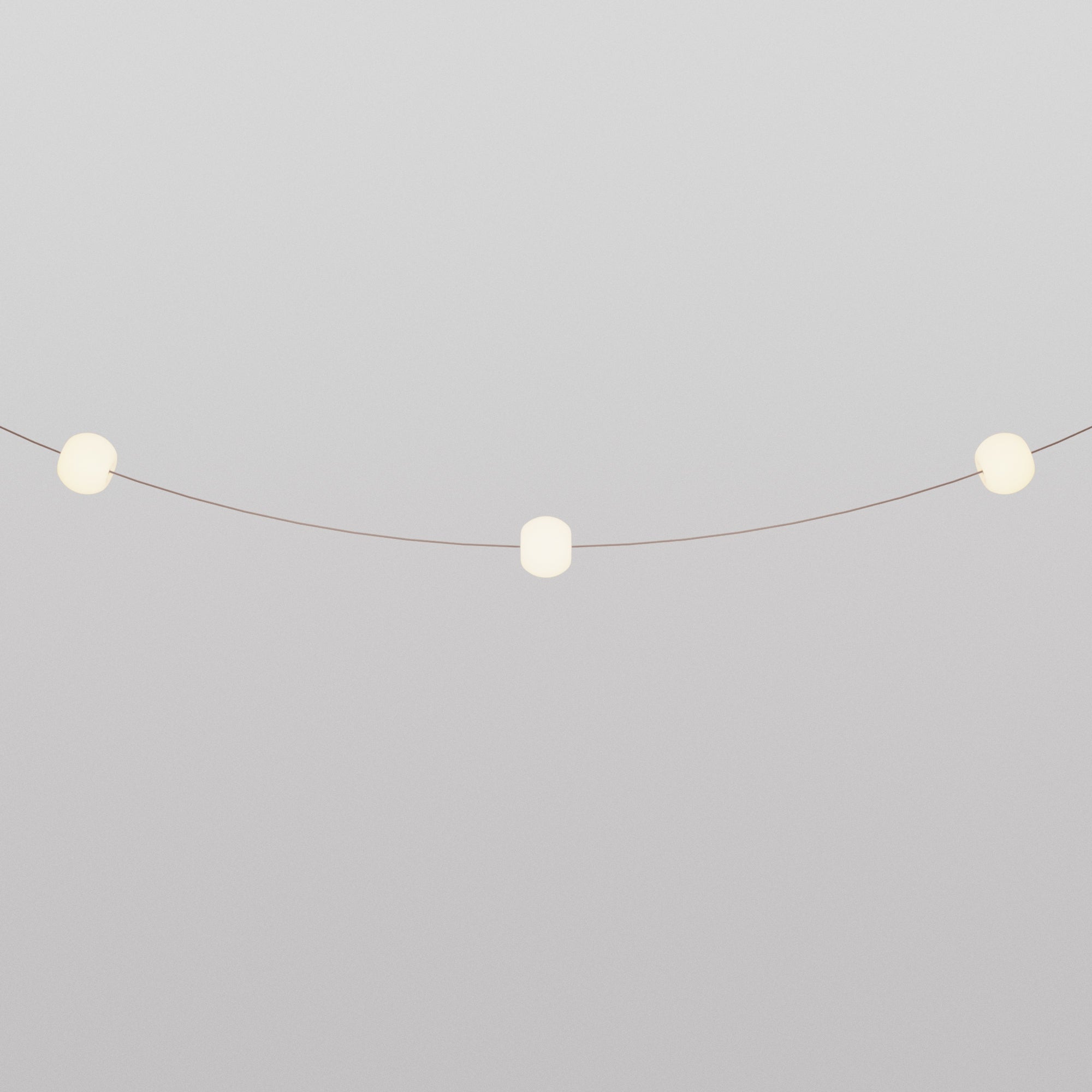 Catena luminosa 3 punti luce da esterno IP67 Desert Brown - Marina3 Cherry 140 cm