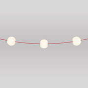 Catena luminosa 3 punti luce da esterno IP67 Rosso Stella Marina - Marina3 Cherry