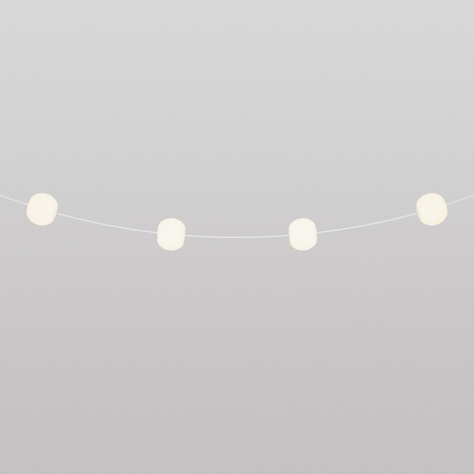 Catena luminosa 4 punti luce da esterno IP67 Bianco Sabbia - Marina4 Cherry 70 cm