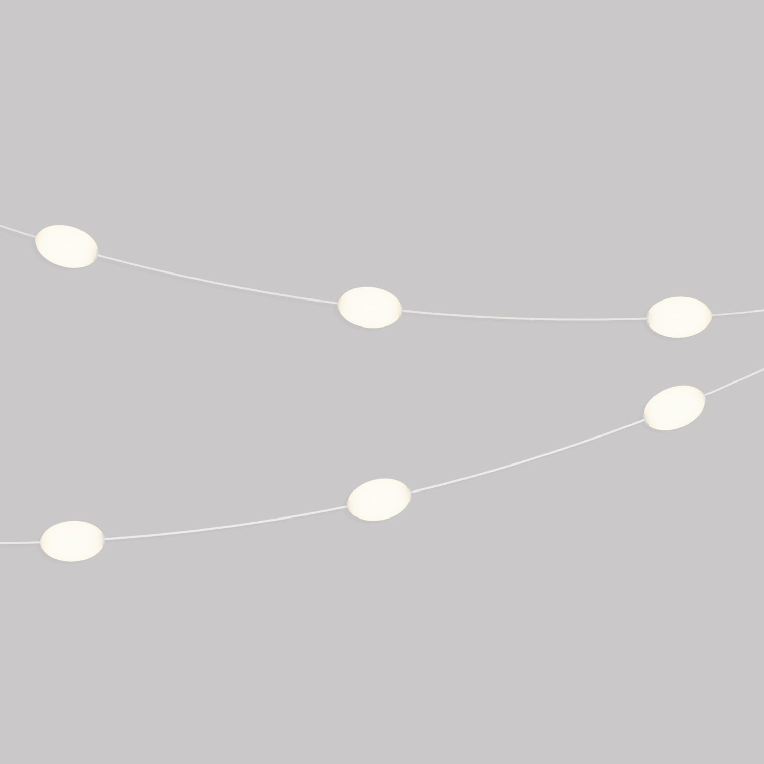 Catena luminosa 6 punti luce da esterno IP67 Bianco sabbia - Marina6