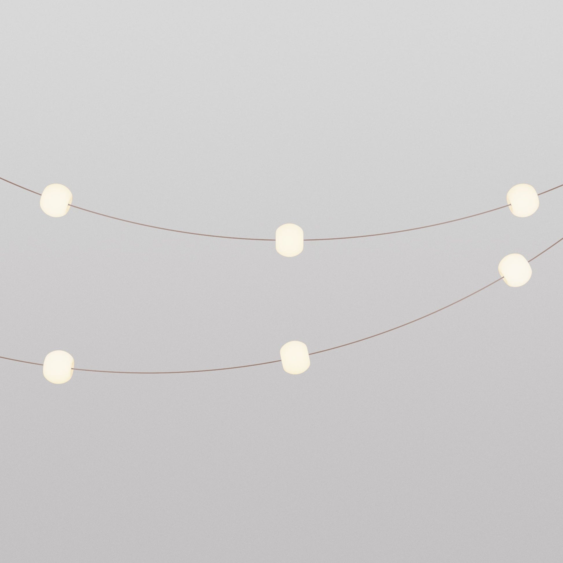 Catena luminosa 6 punti luce da esterno IP67 Desert Brown - Marina6 Cherry 140 cm