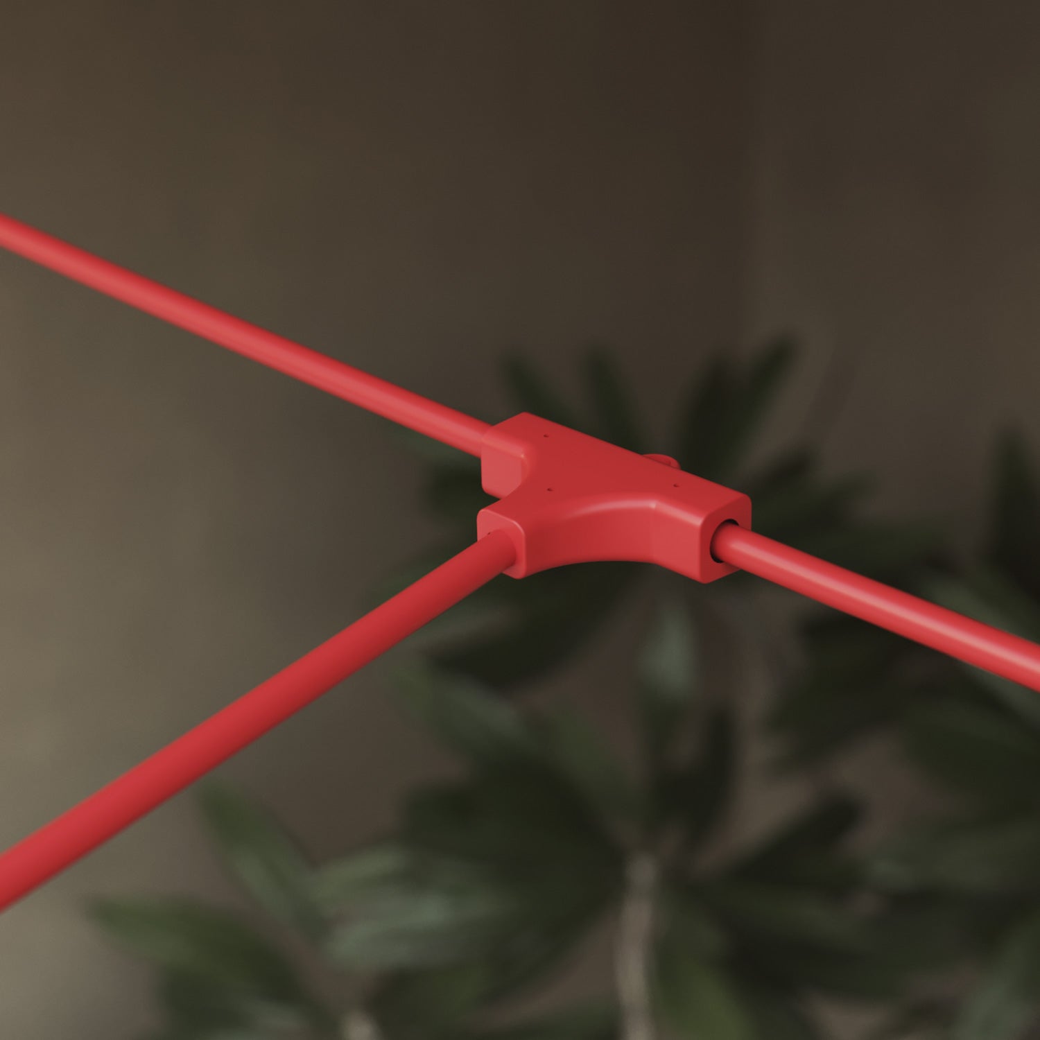 Catena luminosa reticolare 7 punti luce da esterno IP67 Rosso stella marina - Marina GRID