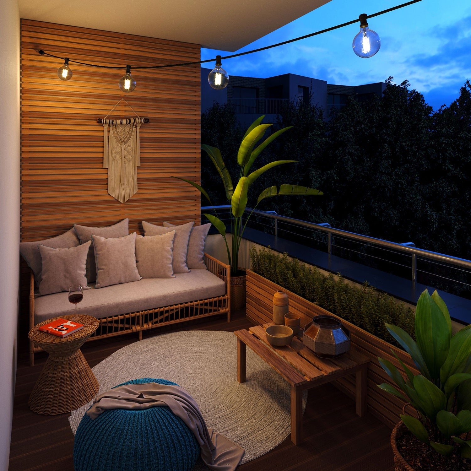 Catenaria Sistema Lumet da 7,5 m con cavo tessile CM04, 5 portalampada, gancio e spina neri