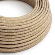 Cavo elettrico per illuminazione Tweed Ruggine glitterato - L'Originale Creative Cables, per decorazioni luminose uniche - RS82
