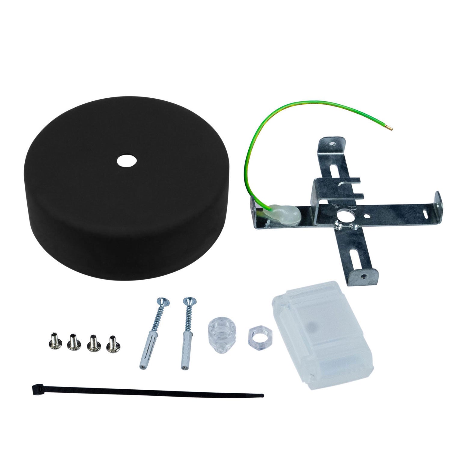 EIVA Kit Rosone in Silicone Soft Touch per Esterno IP65 - Sistema Modulair - Nero