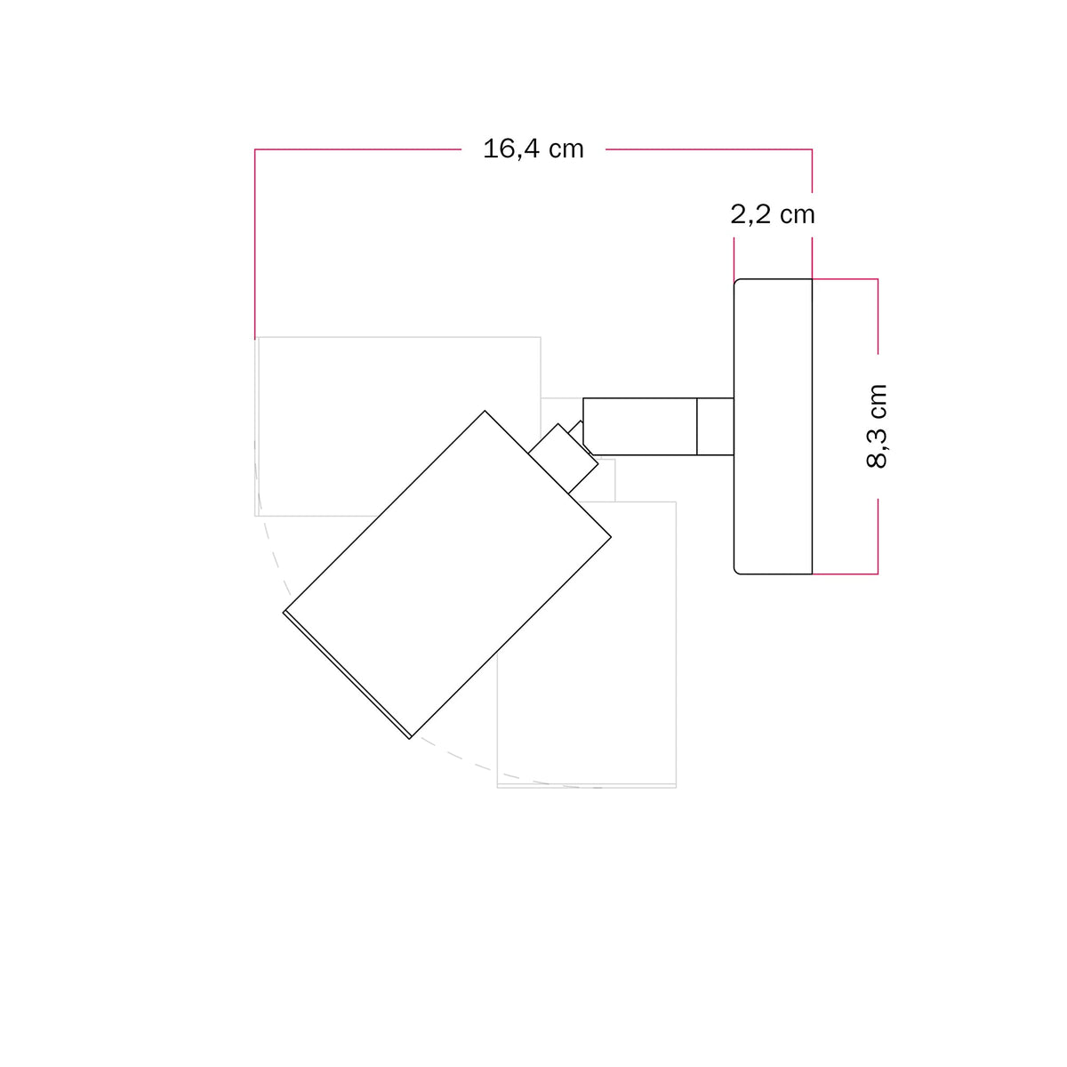 Faretto GU10 orientabile da parete o soffitto Bispot - Rame satinato - Creative Cables