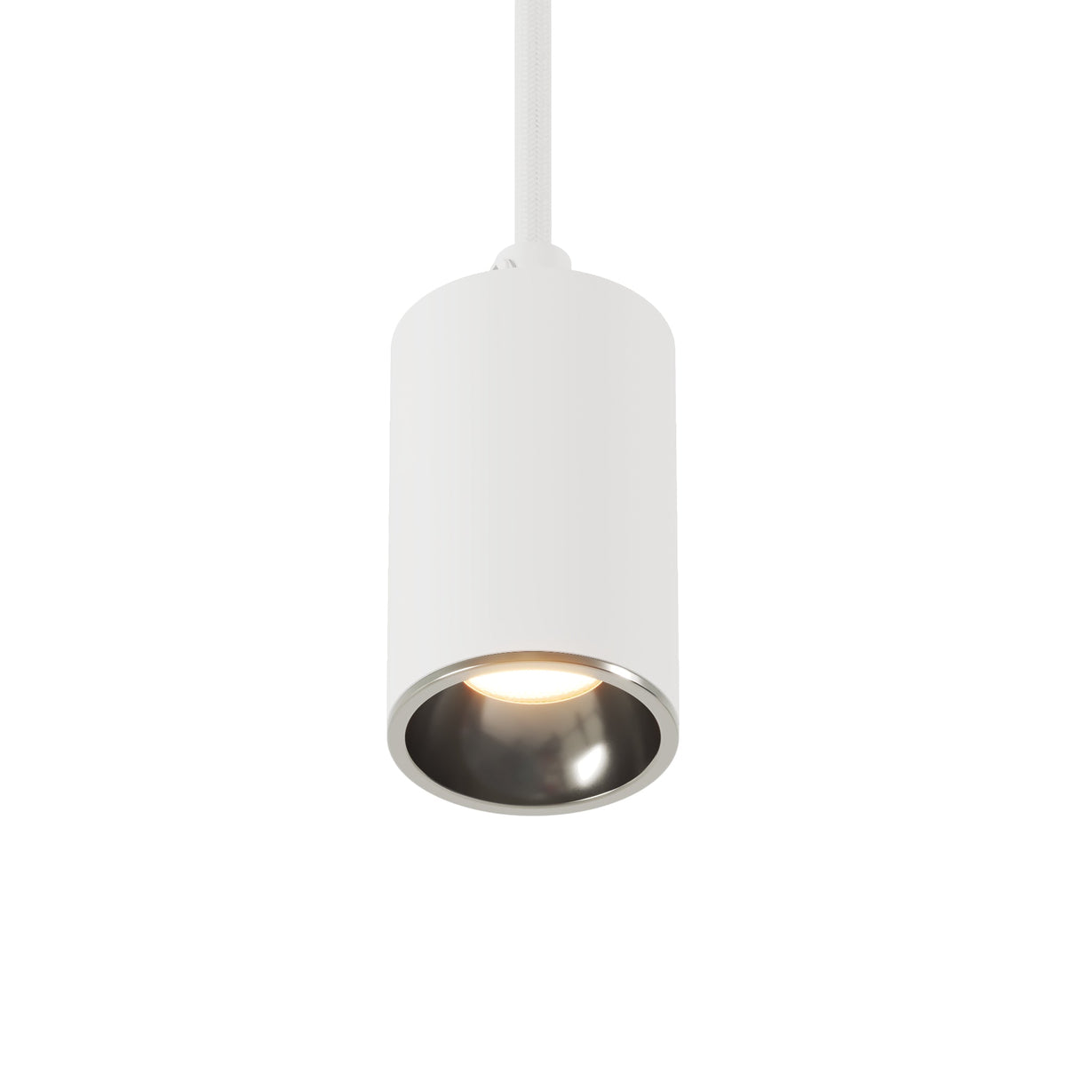 Faretto GU10 Spotlight LED Bispot - Bianco opaco / Cromo
