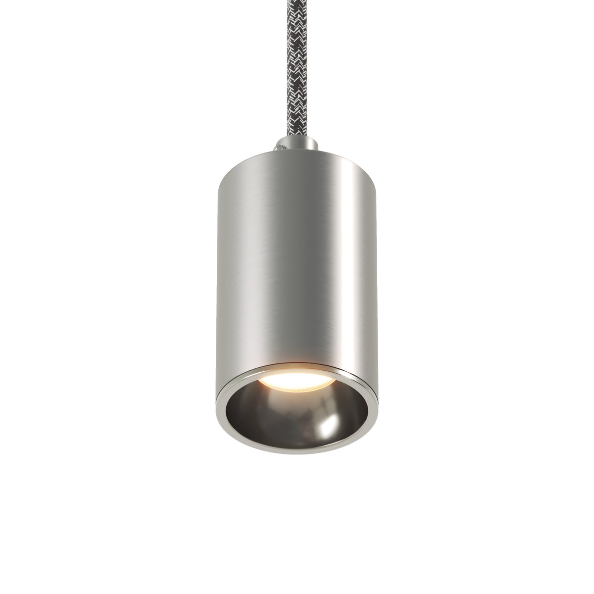 Faretto GU10 Spotlight LED Bispot - Titanio satinato / Cromo - Creative Cables