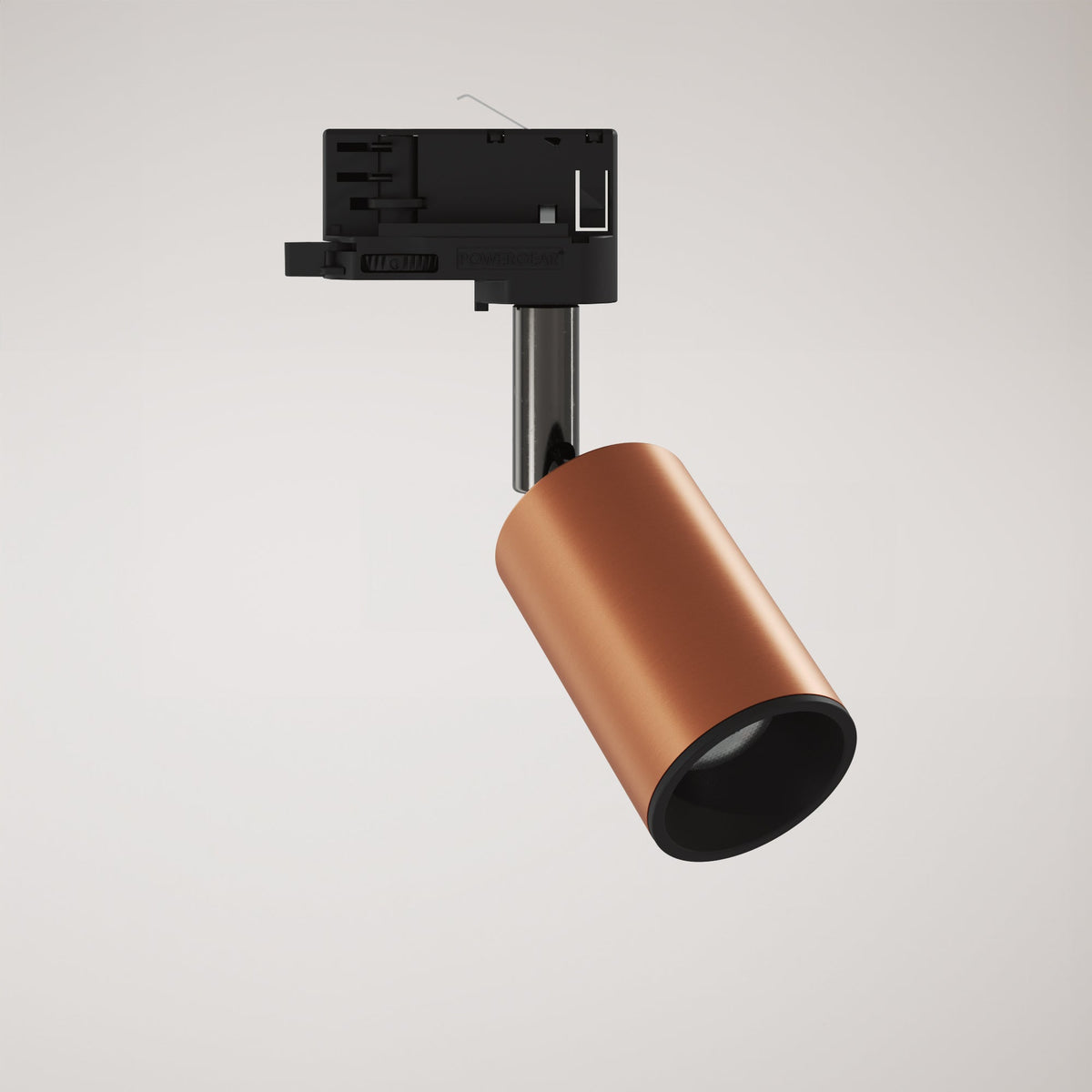 Faretto orientabile Bispot per sistema a binario - Rame satinato / Nero - Creative Cables