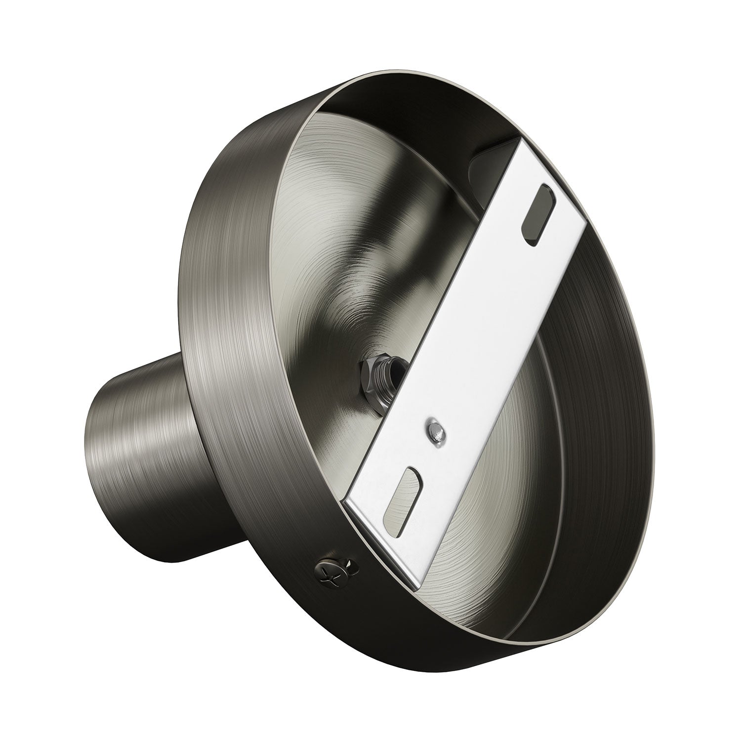 Fermaluce Metal, il punto luce in metallo a parete o soffitto - Titanio satinato