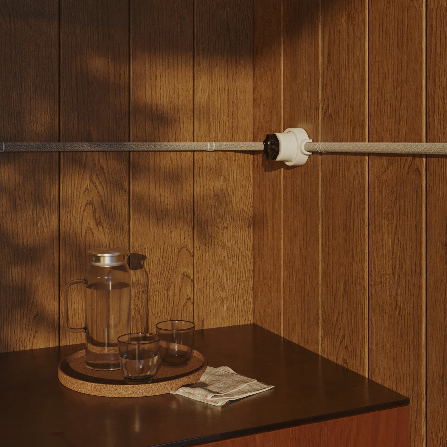 Kit interruttore/deviatore con manopola e base per Creative-Tubes in porcellana bianca Nero 2 in linea