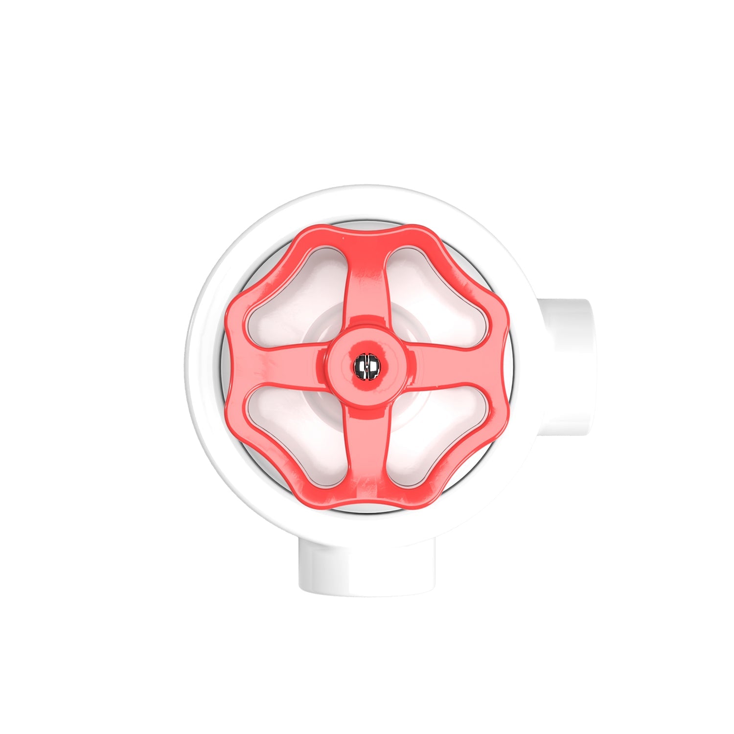 Kit interruttore/deviatore con manopola e base per Creative-Tubes in porcellana bianca Rosso 2