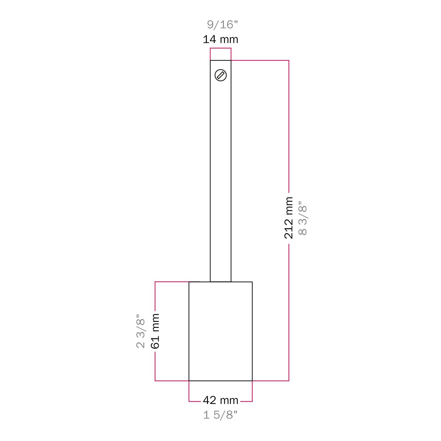Kit portalampada E27 cilindrico in metallo con serracavo da 15 cm - Ottone