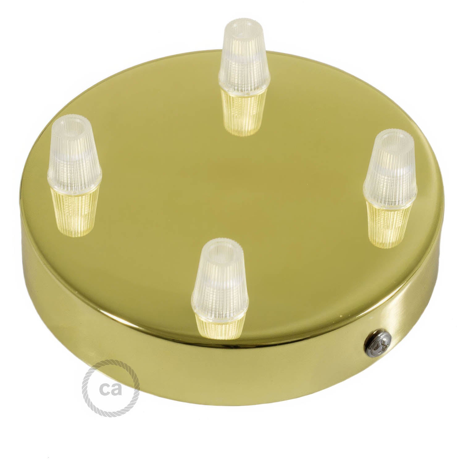 Kit rosone cilindrico in metallo a 4 fori - Ottone Conico