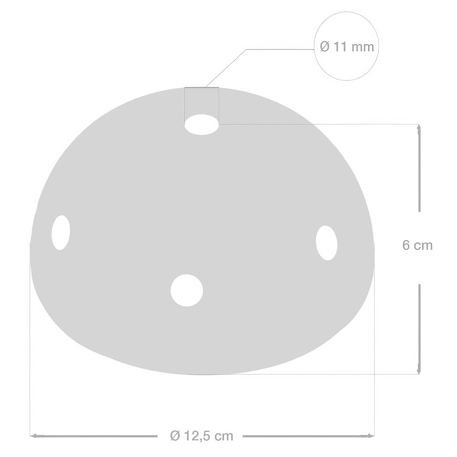 Kit rosone in ceramica a 6 fori - Biscotto