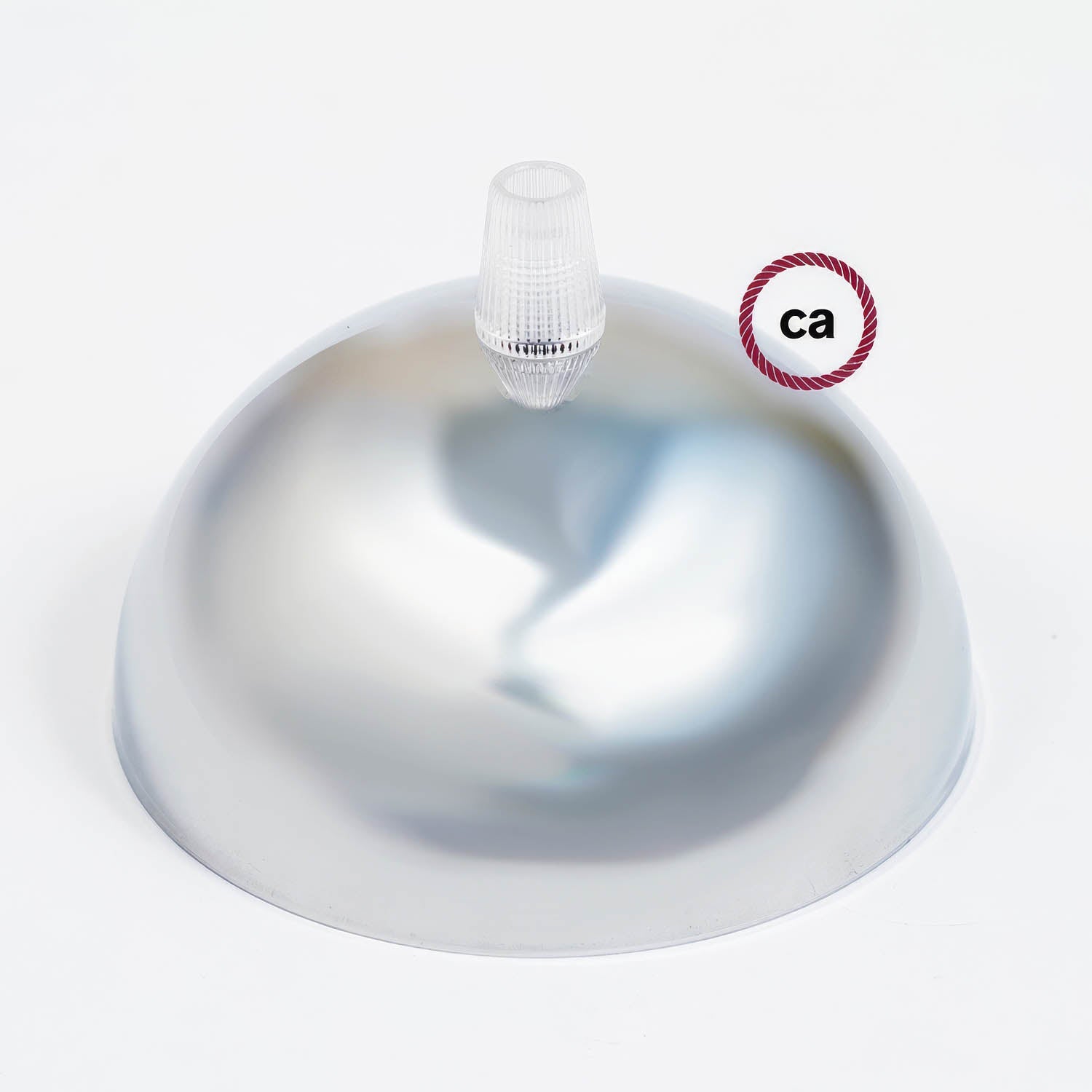 Kit rosone semisferico in metallo verniciato - Cromo