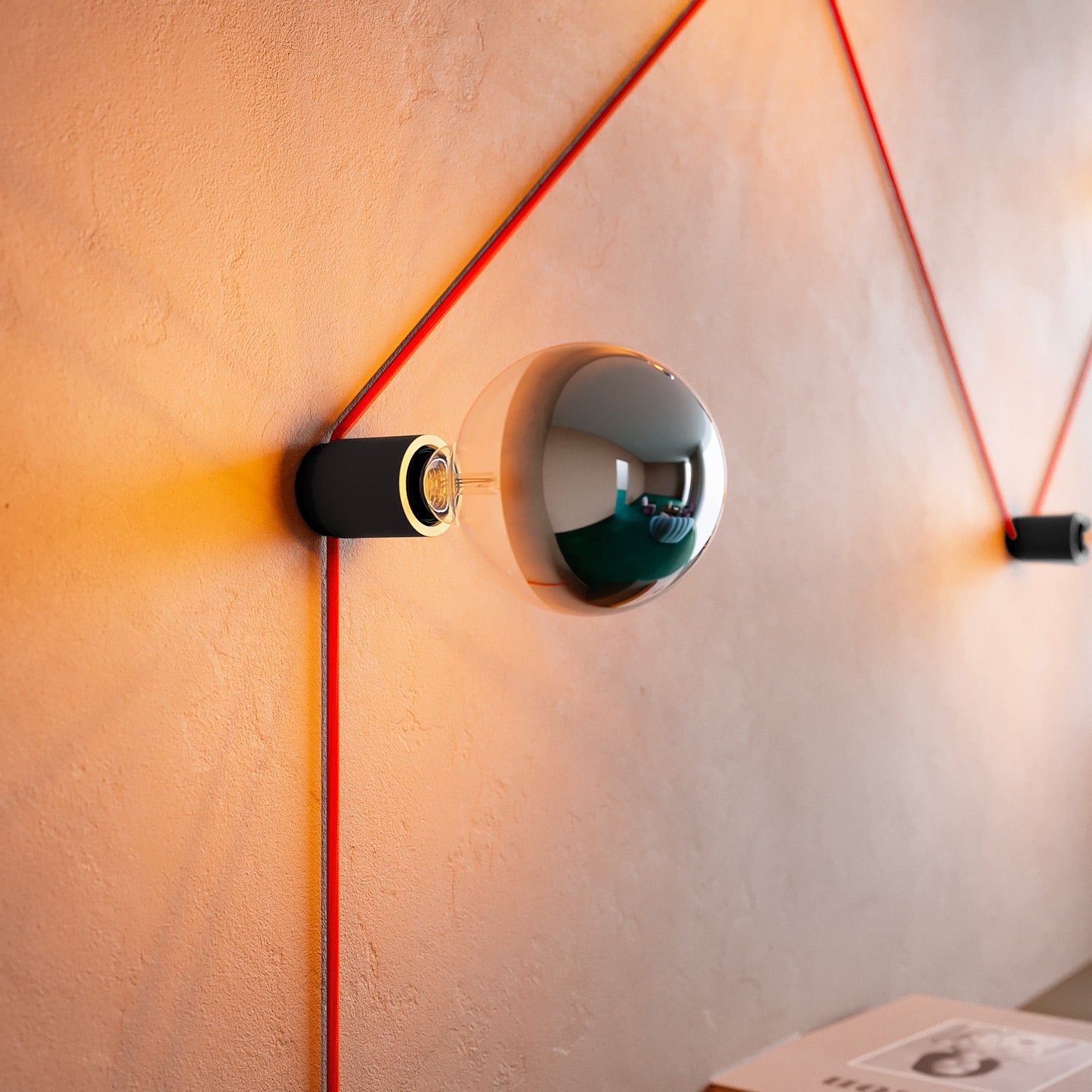 Kit Spostaluce con portalampada E27 - Nero