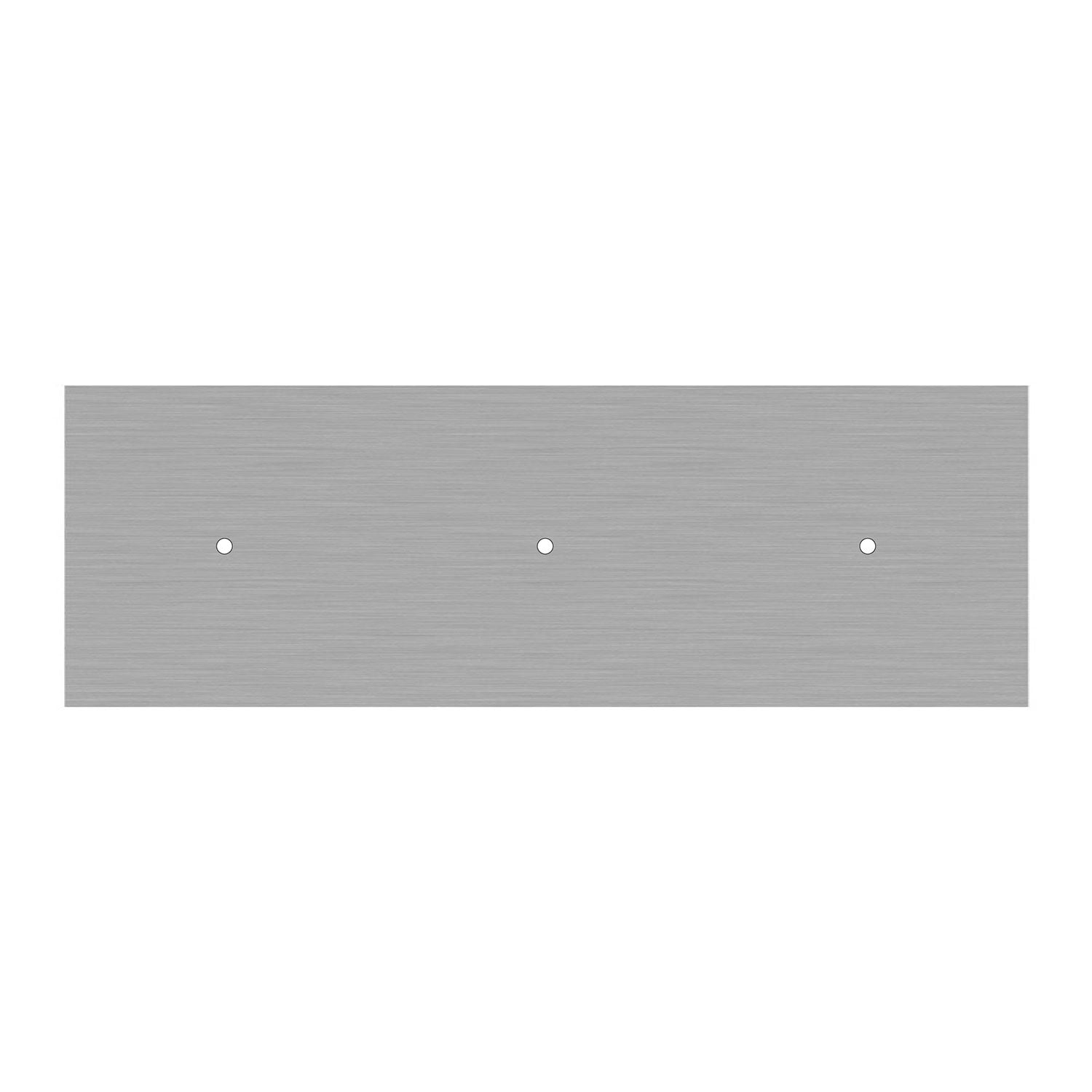 Lampada a sospensione a 3 cadute con XXL Rose-One rettangolare 675 mm con paralume in metallo Tub-E14 - Acciaio satinato