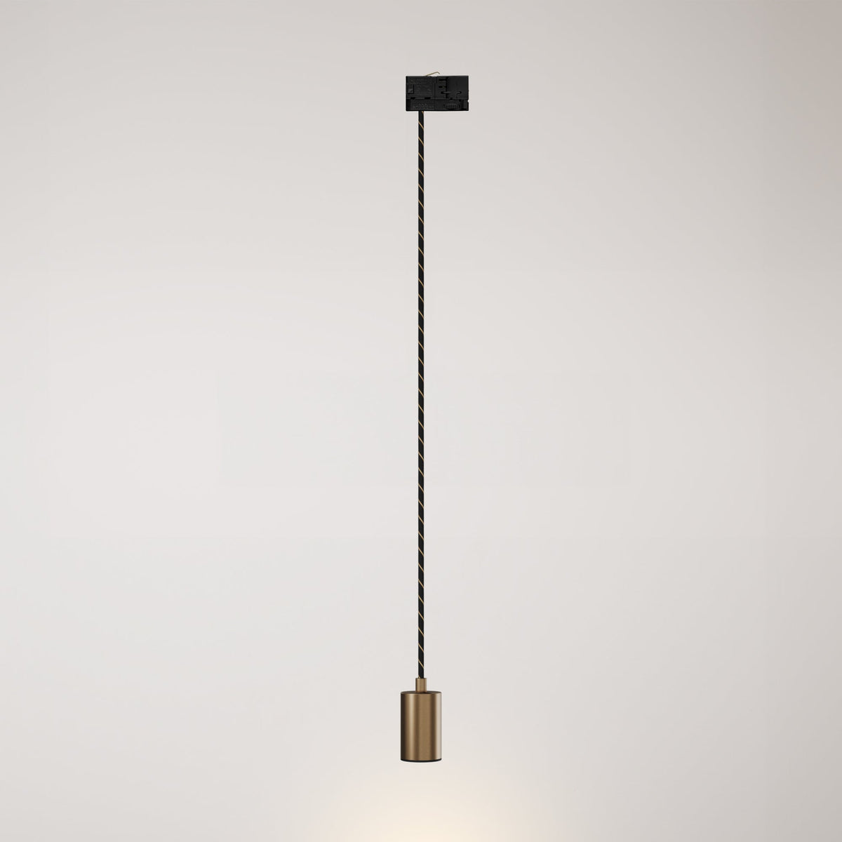 Lampada a sospensione con faretto GU10 Bispot per sistema a binario - Bronzo satinato / Nero - Creative Cables