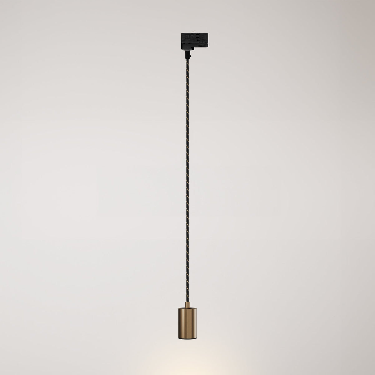 Lampada a sospensione con faretto GU10 Bispot per sistema a binario - Bronzo satinato / Nero - Creative Cables