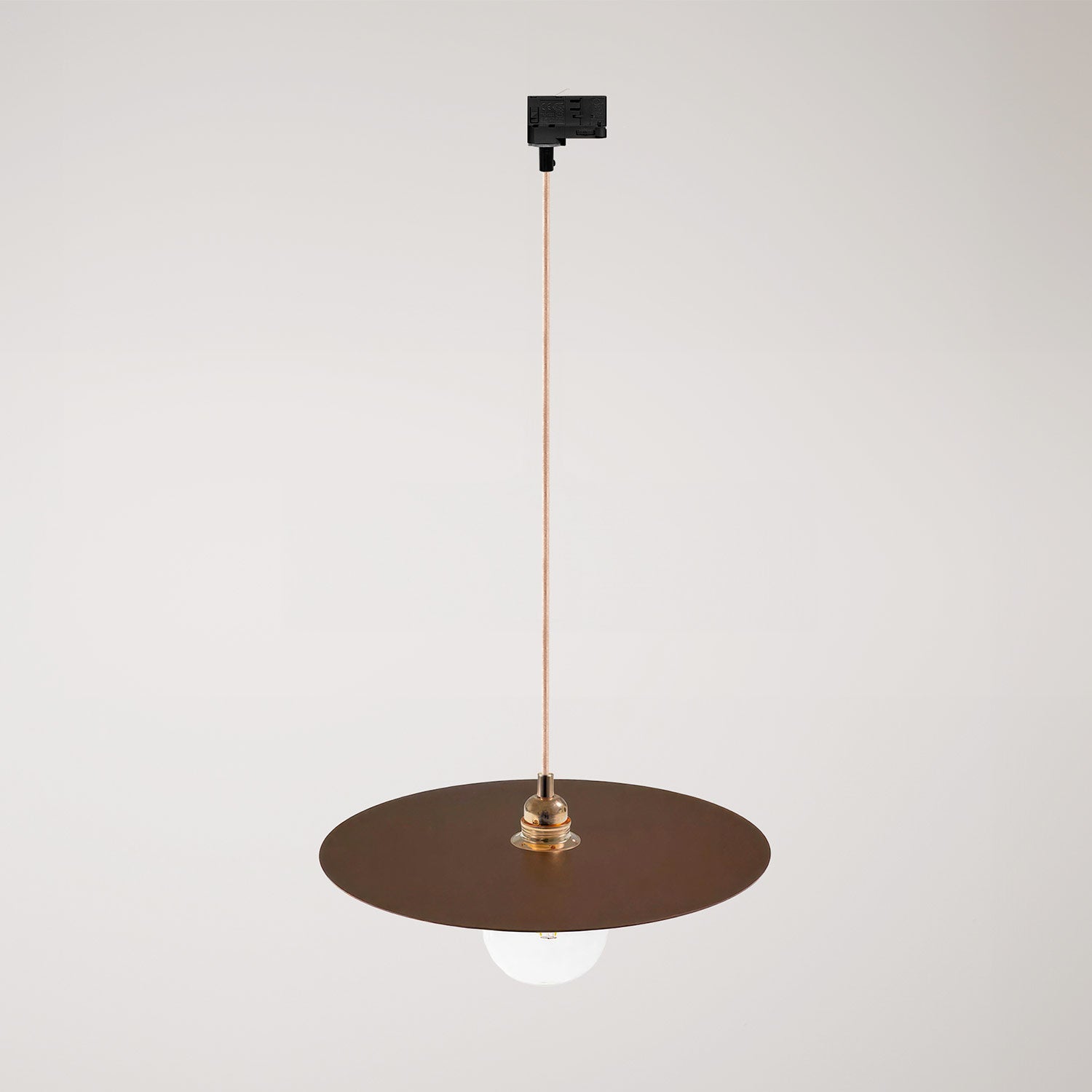 Lampada a sospensione per binari con paralume XL Ellepi - Effetto corten